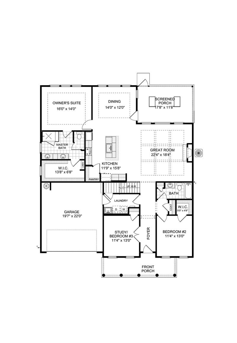 First floor of the available Emerson with Bonus at Echols Farm in Hiram, GA
